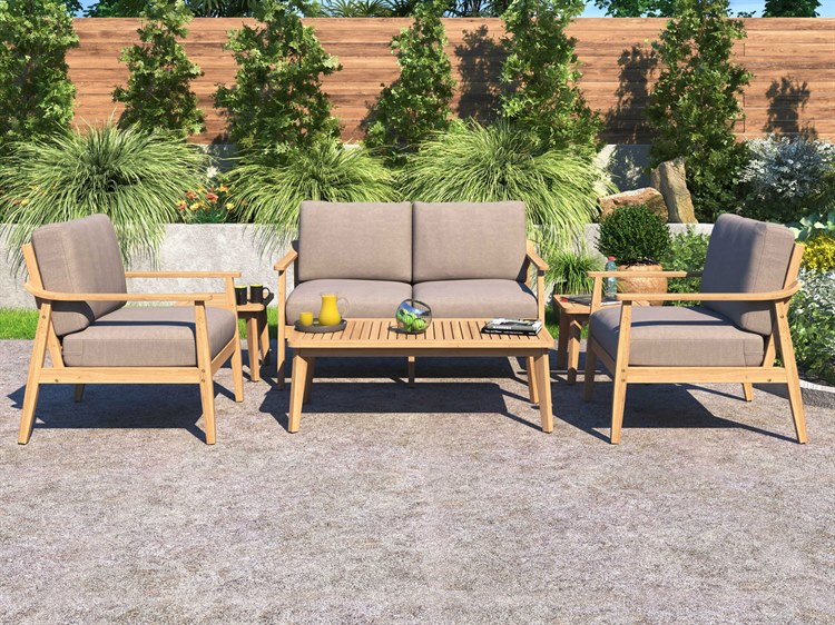 Forever Patio Hambrick Teak 6 Piece Lounge Set | NCFPHMB6LSTK