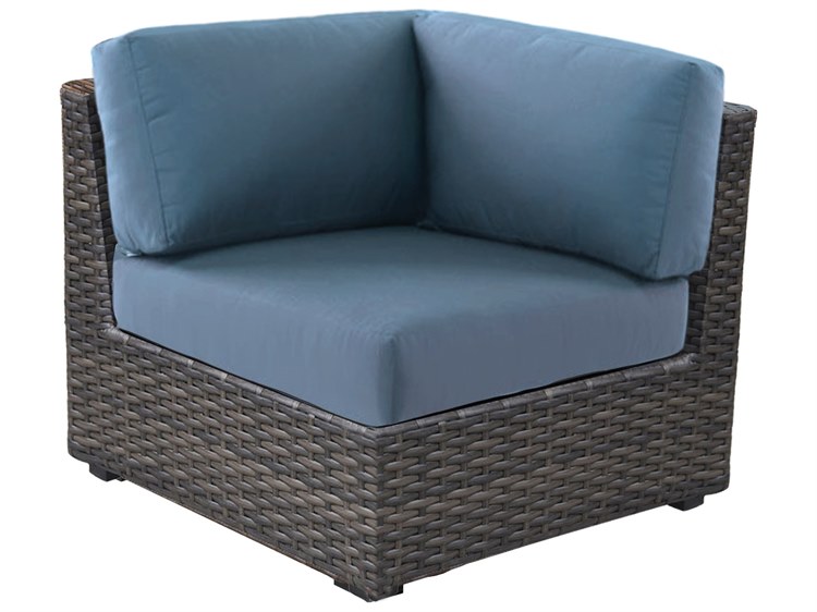 Forever Patio Horizon Wicker Bronze Smoke Corner Lounge Chair