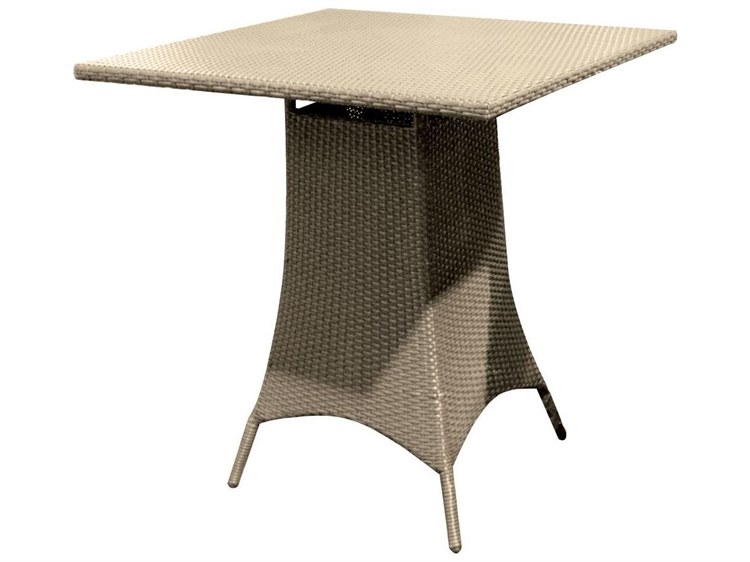 Forever Patio Universal Wicker Universal 36'' Square Glass Top Counter Table