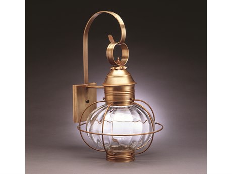 Northeast Lantern Onion 1 - Light Outdoor Wall Light with Optic Glass