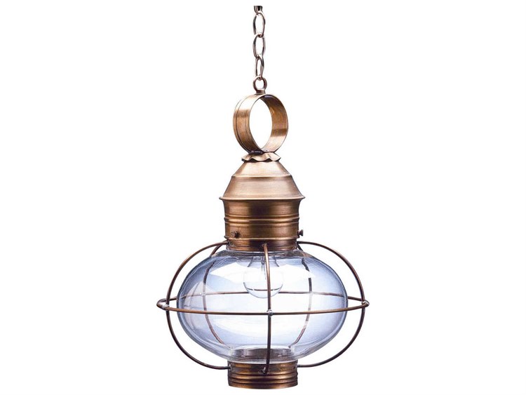 Northeast Lantern Onion Outdoor Hanging Light Brass 2