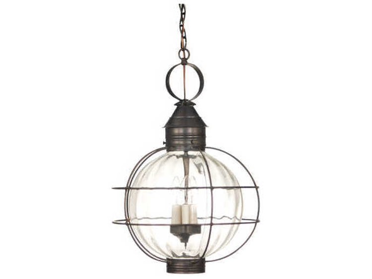 Northeast Lantern Onion Outdoor Hanging Light Brass 3