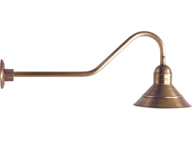 Northeast Lantern Barn 1-Light Outdoor Wall Light Brass 10