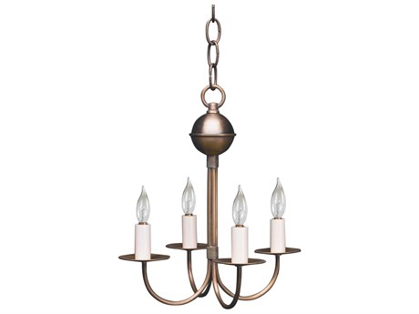 Northeast Lantern 4-Light Brass Candelabra Chandelier