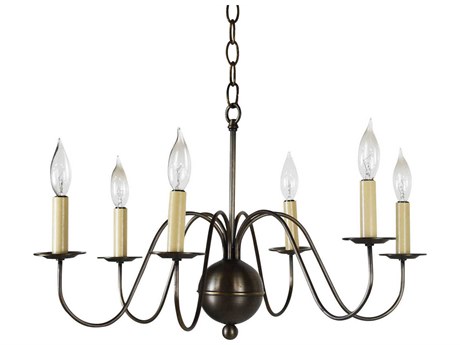 Northeast Lantern 6-Light Black Candelabra Chandelier