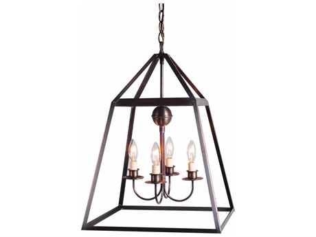 Northeast Lantern Appledore Brass Candelabra Geometric Chandelier