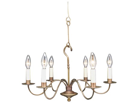 Northeast Lantern 6-Light Brass Candelabra Chandelier