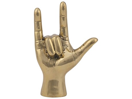 Noir Brass I Love You Sculpture