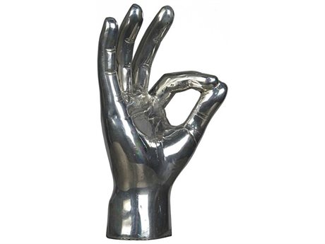 Noir Silver Ok Sign Sculpture