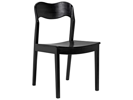Noir Sungkai Wood Black Side Dining Chair