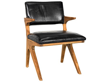 Noir Black Leather Accent Chair