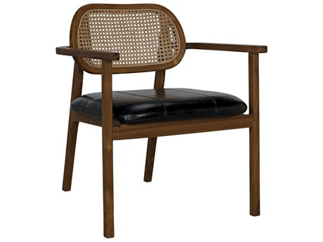 Noir Black Leather Accent Chair