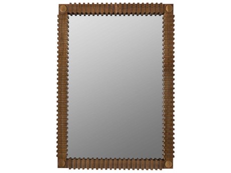 Noir Rift Clear Coat Flat Rectangular Wall Mirror