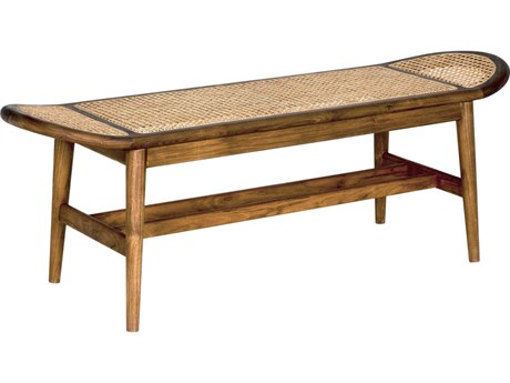 Noir Wayland Clear Coat Flat Brown Accent Bench