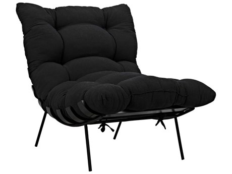 Noir Black Fabric Accent Chair