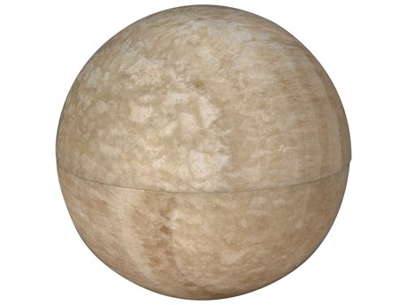 Noir Medium Onyx Globe Natural Brown Desk Lamp