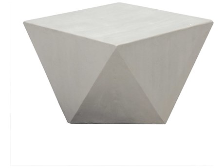 Noir Bota Square Cement White Coffee Table