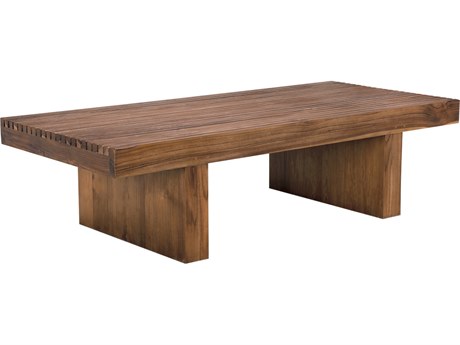 Noir Kobe Rectangular Wood Clear Coat Flat Coffee Table
