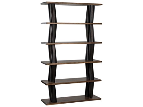Noir Dark Walnut Ebony Bookcase