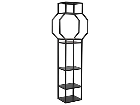 Noir Black Metal Bookcase