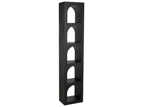 Noir Black Metal Bookcase