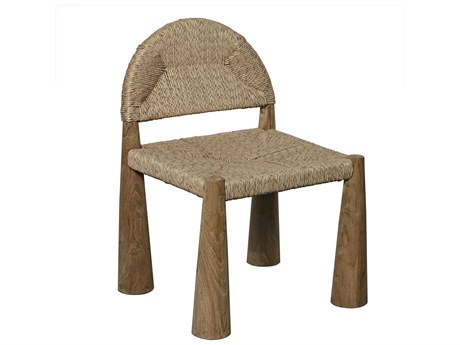 Noir Laredo Teak Wood Brown Side Dining Chair