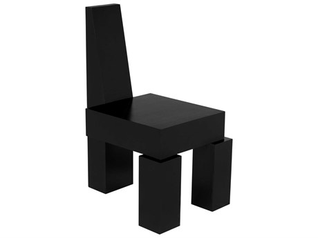Noir Murry Mahogany Wood Black Side Dining Chair
