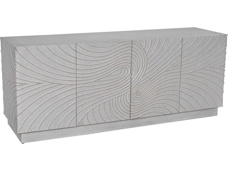Noir 80" Mahogany Wood White Wash Sideboard