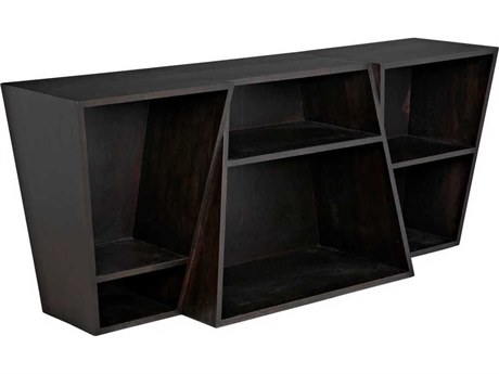 Noir 72" Walnut Wood Ebony Sideboard