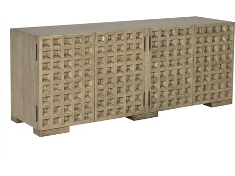 Noir Nuala 77" Walnut Wood Washed Sideboard