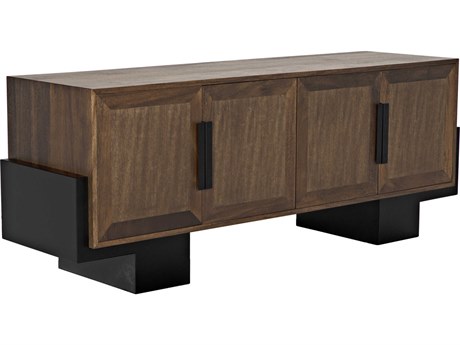 Noir 80" Walnut Wood Dark Sideboard