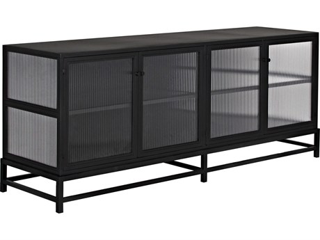 Noir Chandler 74" Matte Black Sideboard