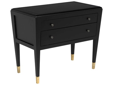 Noir Grant 34" Mahogany Wood Black Sideboard