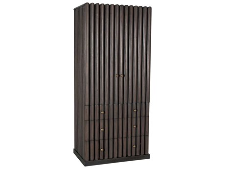 Noir Pale With Light Brown Trim Mahogany Wood Accent Chest