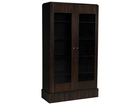 Noir Hand Rubbed Black With Light Brown Trim Mahogany Wood Accent Chest