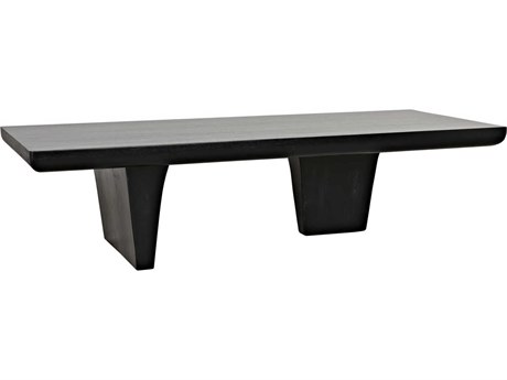 Noir Rectangular Wood Hand Rubbed Black Coffee Table