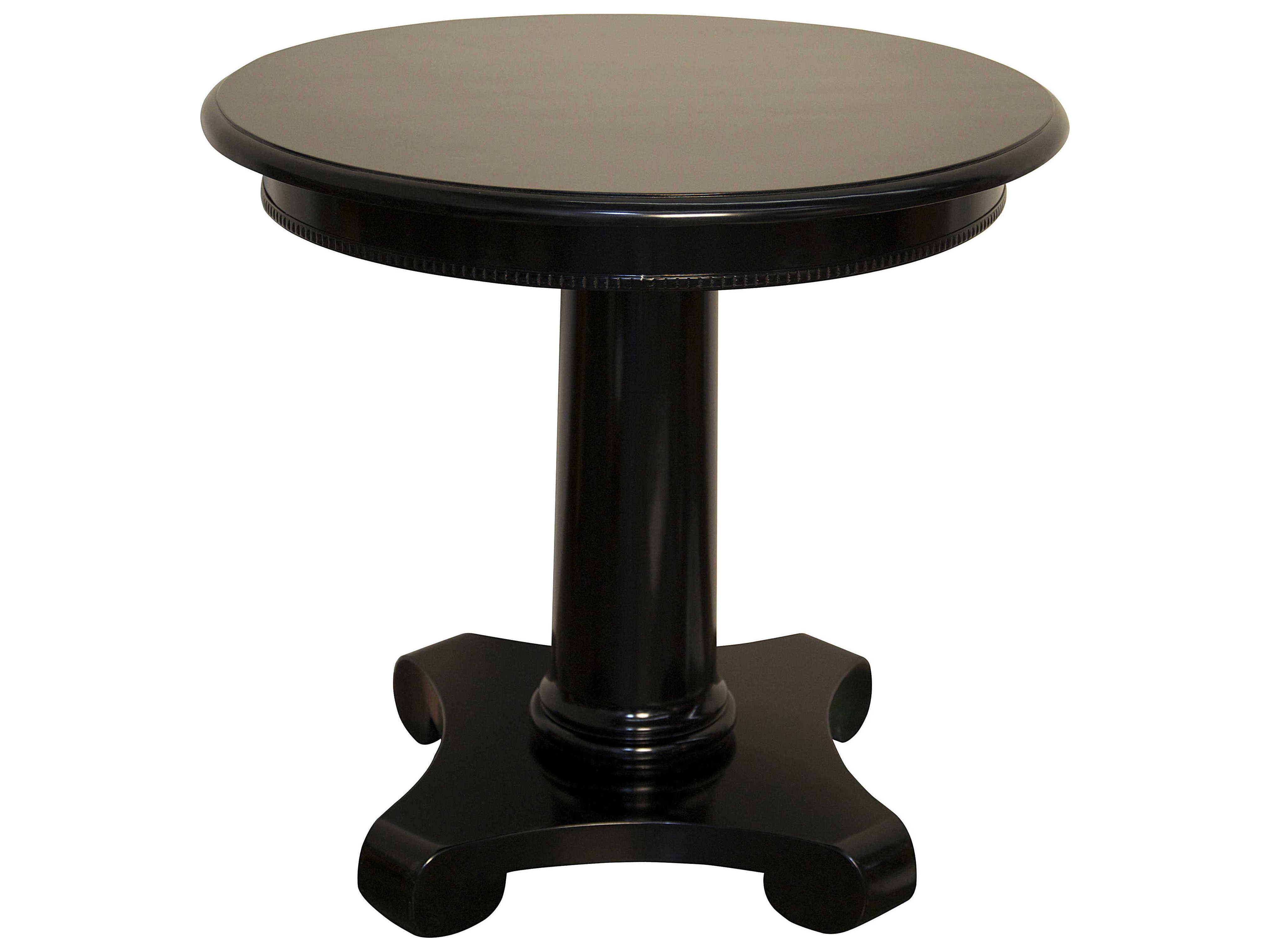 Noir Furniture Antigua Black 30'' Round Foyer Table | NOIGTAB224