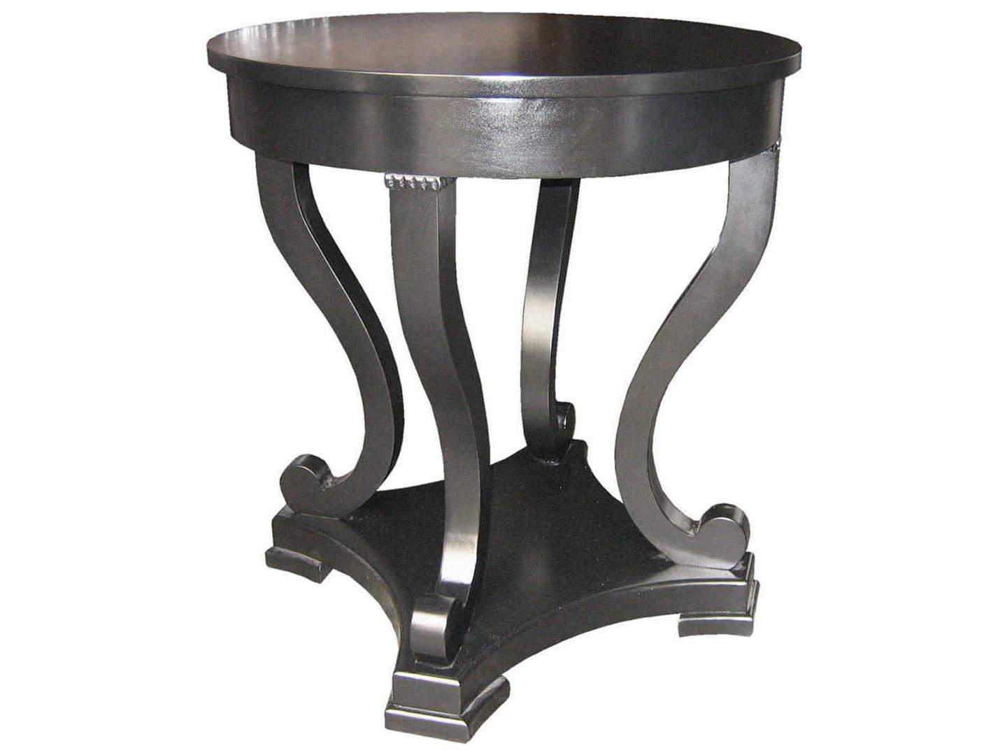 Noir Furniture Bilbao Black 26 Round Foyer Table NOIGTAB225   NOIGTAB2251 Zm 