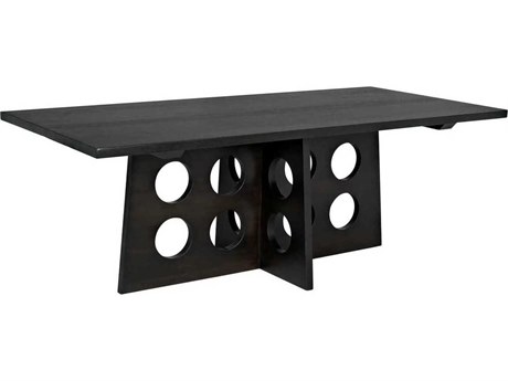 Noir Rectangular Wood Ebony Walnut Dining Table