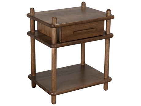 Noir Keller Rectangular Wood Dark Walnut End Table