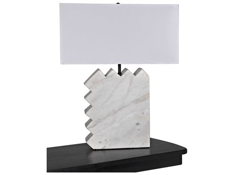 Noir Gaheris Styrene Waxed Special Shade White Buffet Lamp