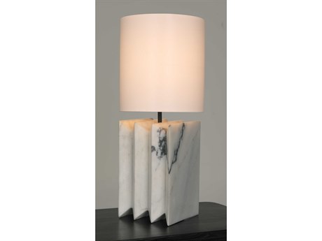 Noir Jman Styrene Waxed Special Shade White Buffet Lamp