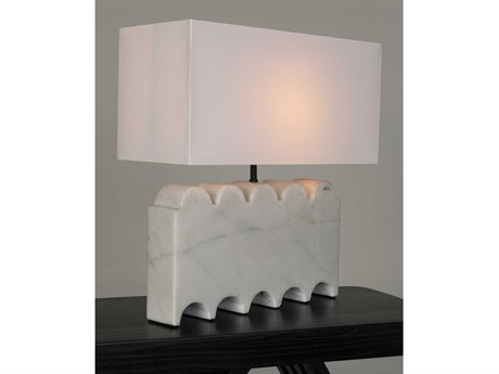 Noir Darth Styrene Waxed Special Shade White Table Lamp