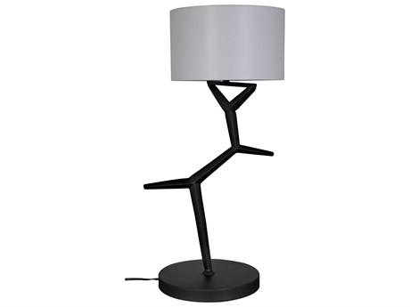Noir Arizona Matte Black Special Shade Buffet Lamp