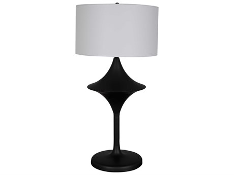 Noir Wilder Matte Black Special Shade Buffet Lamp