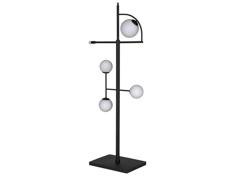Noir Dasha Matte Black Floor Lamp