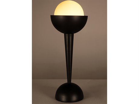 Noir Sunday Morning Matte Black Buffet Lamp