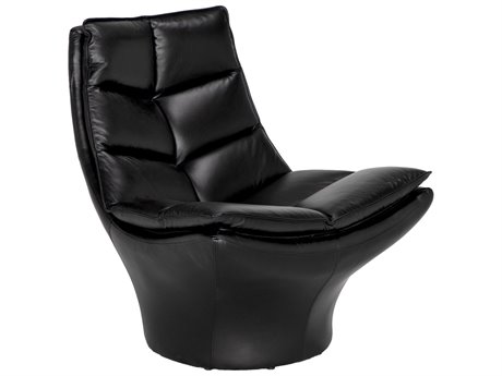 Noir Black Leather Accent Chair