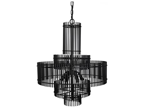 Noir 6-Light Matte Black Chandelier