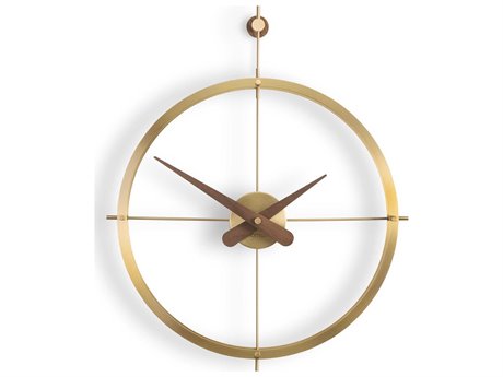 Nomon Dos Puntos Polished Brass Wall Clock